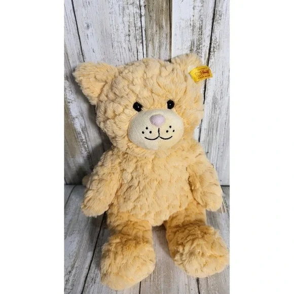 Steiff Honey Teddy Bear Plush Stuffed Animal Toy Yellow Gold Button In Ear - Picture 6 of 6